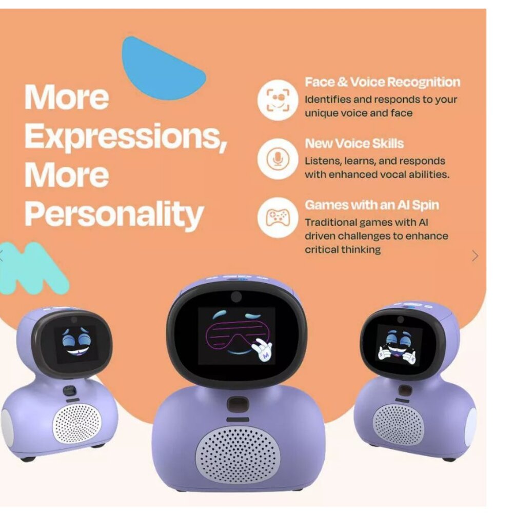 Miko Mini AI Interactive Robot - Purple - STEAM Learning, Coding & Games - Picture 10 of 10